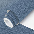 Blue Wallpaper Grasscloth Peel and Stick Wallpaper 17.7inch x 196.8inch by lenify