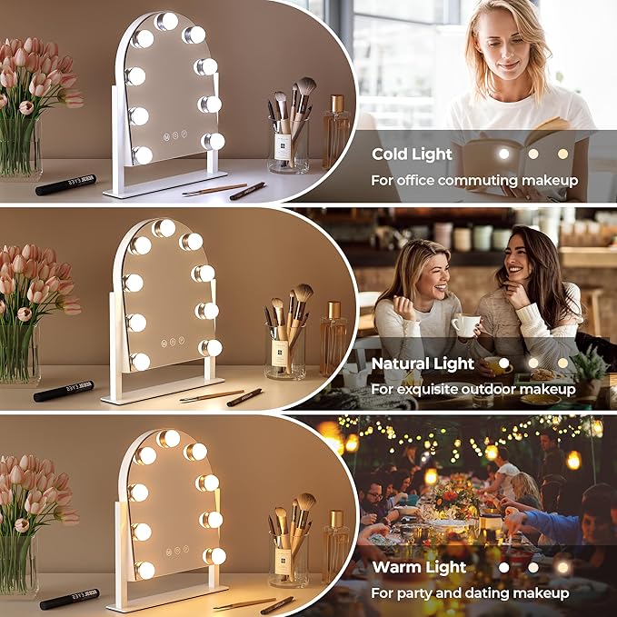 ZL ZELing Makeup Mirror with Lights, Vanity Mirror with Lights, Lighted Makeup - Image 2