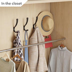 saffruff 8-Pack Wall Mount Coat Hooks, Heavy Duty Metal Hooks - Image 7