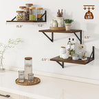 Heimlove Deep Floating Shelves for Wall, 12 Inch Deep Floating Shelves Set of 3 - Image 3