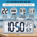 TXL Silver Large Digital Wall Clock - Image 3