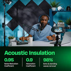 Acoustic Panels 12-Pack Soundproof Wall Panels 12"X12"X0.4" Sound Panels High - Image 3