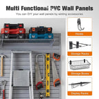 Slatwall Panel 4x2FT PVC Slat Wall Panels Garage Slat Wall Organizer Heavy Duty - Image 6