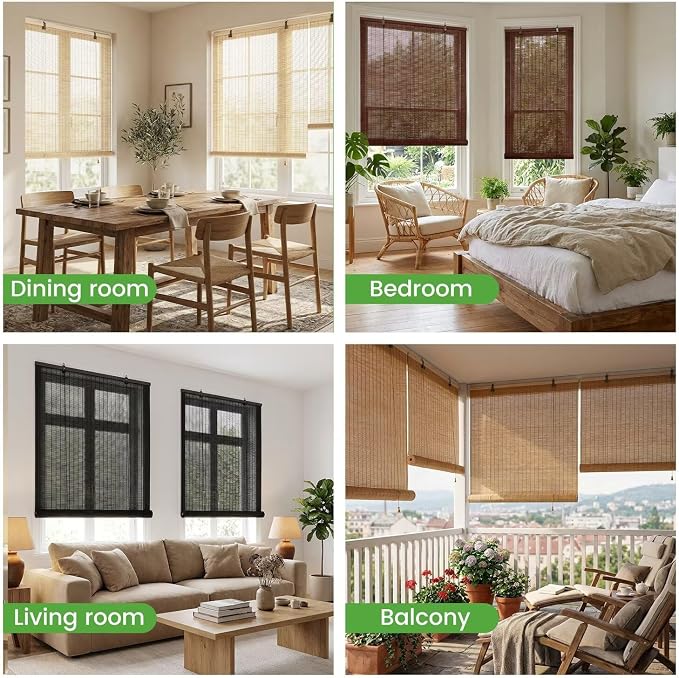 Bamboo Blinds Easy to Install Bamboo Shades - Image 6
