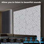 12 Pack Large Self-Adhesive Soundproof Wall Panels, 15.7 x 15.7 x 0.47 in Sound - Image 2