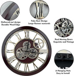 The B-Style Large Wall Clock 24 inch Moving Gear Wall Clock Oversized Vintage - Image 3