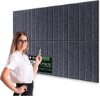 Large Cork Bulletin Board for Wall 36"x24", 6 Pack Felt Slat Wall Panel Tiles by Kciplab