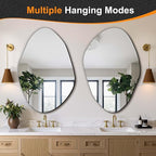 Delma Irregular Wall Mirror, Frameless Decorative Mirror - Image 6