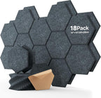 Soundsbay Acoustic Panels, 18 Pack Hexagon Soundproof Wall Panels High Density by Soundsbay