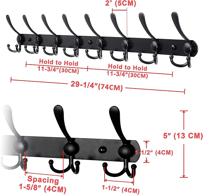 Dseap Coat Rack Wall Mount - Image 7