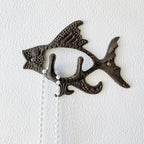 Rustic Fish-Shaped Decorative Wall Hook Rack Hangers - Image 4