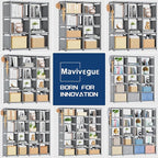 Mavivegue Book Shelf, 12 Cube Storage Organizer, DIY Bookcase, Metal Cube - Image 7