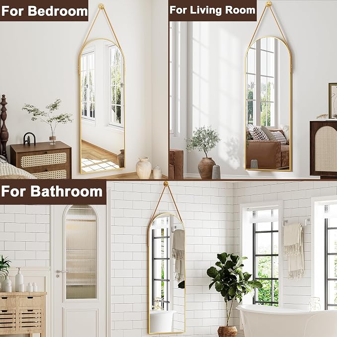 Full Length Mirror, Arched Wall Mounted Mirror, Wall Mirrors Full Length - Image 7