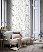 Timeet Purple Peel and Stick Wallpaper Removable Self-Adhesive Floral Wall - Image 3