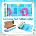 Kochorie 100 Ft x 54 Inch Swimming Pool Plastic Tablecloth Roll Pool Party - Image 2
