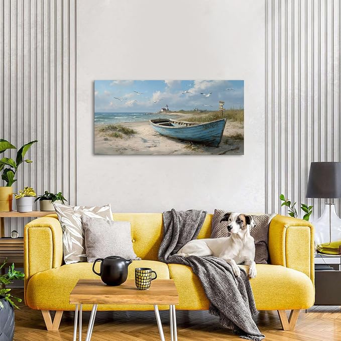 Coastal Wall Art Beach Wall Decor Nautical Ocean Canvas Picture Nature Seaside - Image 2