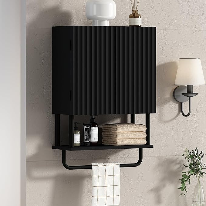 RUSTOWN Fluted Bathroom Wall Cabinet by RUSTOWN