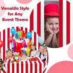 Kochorie 100 Ft x 54 Inch Red & White Striped Tablecloth Roll - Image 6