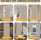 AJAZZ 100% Blackout Door Curtain Accordion Door Closet Curtain Invisible - Image 5