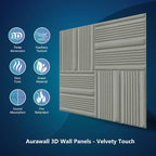 Velvet 3d wall panels for Interior wall Decor peel and stick, Soundproof - Image 5