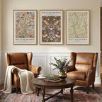 Large Framed William Morris Wall Art Set of 3, Vintage Strawberry Thief Canvas - Image 3