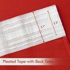 MIULEE Christmas Red Back Tab Blackout Curtains 84 Inch Length 2 Panels Set - Image 4