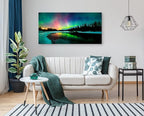 Cao Gen Decor Art S01998 Wall Art Aurora scenery Painting on Canvas Stretched - Image 6