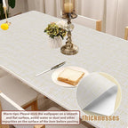 Yancorp 10ft Textured Fabric Cream Wallpaper Faux Grasscloth Beige Peel and - Image 5