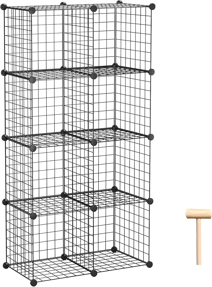 C&AHOME Wire Cube Storage, 8-Cube Organizer Metal C Grids Storage, Storage Bins by CAHOME