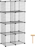 C&AHOME Wire Cube Storage, 8-Cube Organizer Metal C Grids Storage, Storage Bins by CAHOME