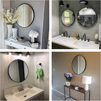 Oruii Round Mirror, Circle Wall Mirrors Metal Frame, Living Room - Image 5