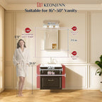 Keonjinn 16" x 24" Gold Bathroom Mirrors, Brushed Gold Framed Mirror, Beveled - Image 5