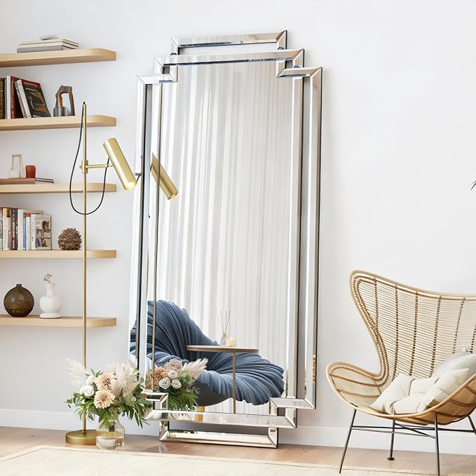 30" X 59" Large Wall Mirror for Decor, Glass Decorative Mirror by AutdotWallMirrors