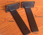 8 Pack - 7 inch Black Hidden L Shelf Bracket Iron Floating Shelf Brackets - Image 2