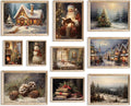 KBKBART Christmas Wall Art Prints Set of 10, Winter Christmas Picture Wall by KBKBART