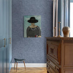 Grasscloth Peel and Stick Wallpaper Denim Blue Contact Paper 15.7inch x - Image 3