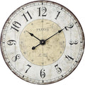 24 Inch Large Wall Clock, Rustic Round Farmhouse Wall Clocks by MACVAD