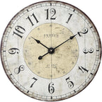 24 Inch Large Wall Clock, Rustic Round Farmhouse Wall Clocks by MACVAD