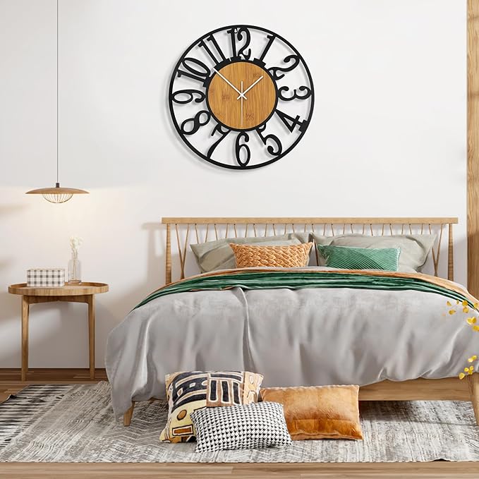 Large Wall Clock for Living Room Decor, 16 Inch Non Ticking Silent, Battery - Image 7