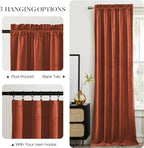 NICETOWN Rust Red Blackout Velvet Curtains - Image 7