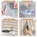VEELIKE Coastal Oak Wood Slat Wall Panels Peel and Stick Wood Panels - Image 9