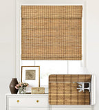 LazBlinds No Tools No Drill Cordless Bamboo Roman Shades, Custom Light by LazBlinds