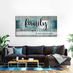 Teal Family Wall Art Family Signs - Image 2