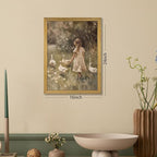 Wood Framed Canvas Wall Art, Vintage Girl - Image 4