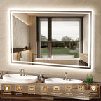55x36 Inch LED Lighted Bathroom Mirror - Image 2