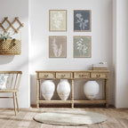 Framed Boho Wall Art Set of 4 for Wooded Minimalist Botanical Print Wall Art - Image 2