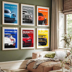 CSLGQGV Car Poster Vintage Racing Car Wall Art Supercar Canvas Prints Painting - Image 3