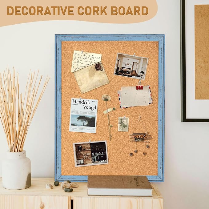 DOLLAR BOSS Cork Boards for Walls, 36 X 24 Inches Bulletin Board Decorative - Image 6