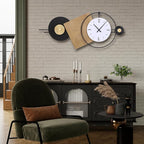 37.7X21Inch Large Modern Wall Clock Geometric Dial-Solid Wood Metal Frame - Image 5