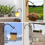 FEED GARDEN 2 Pack 14 Inch Hanging Plant Bracket Wall Hooks Decorative Plant - Image 7